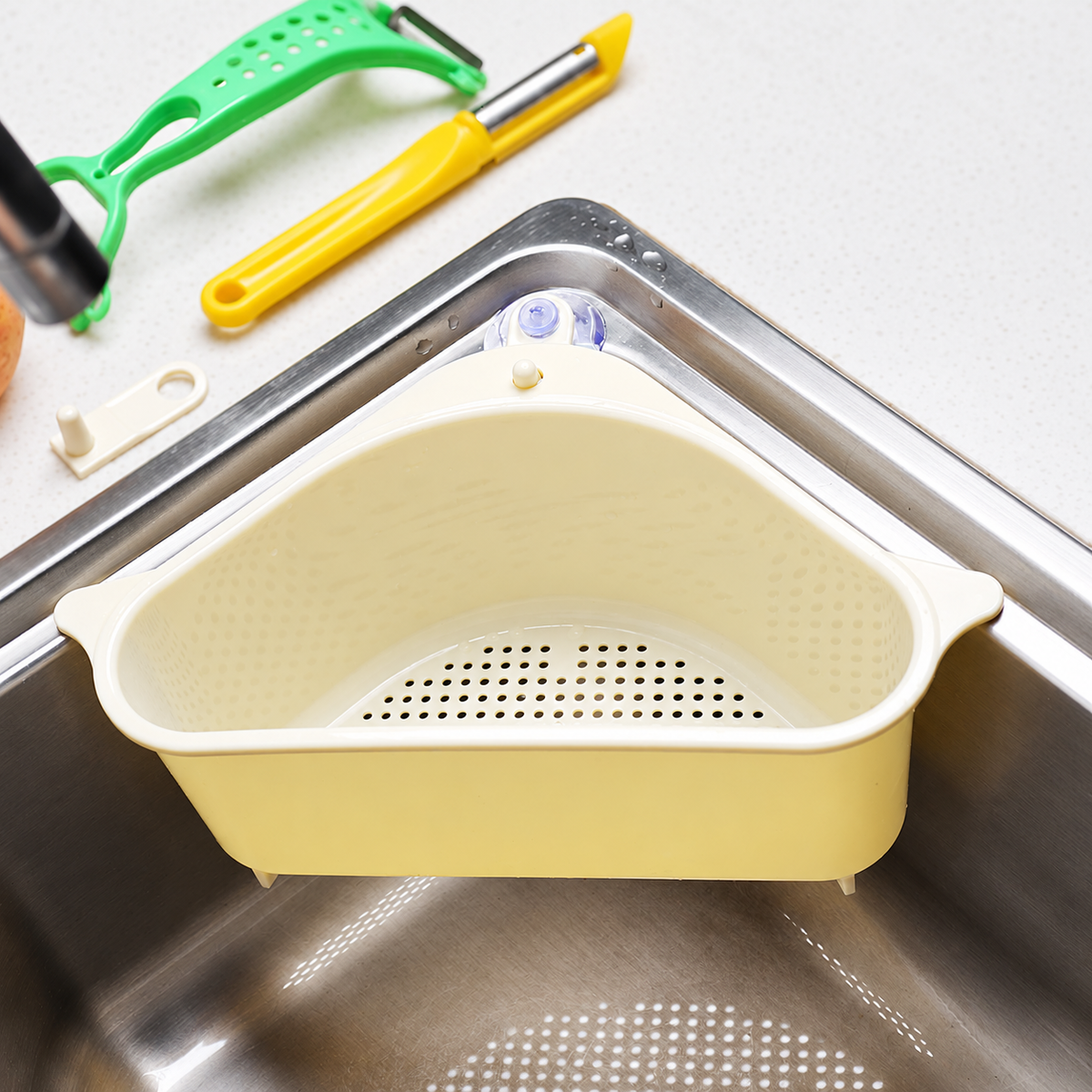 2119 Triangular Multi Functional Drainer Shelf Sink Storage Holder — enhanced supplier photo 1