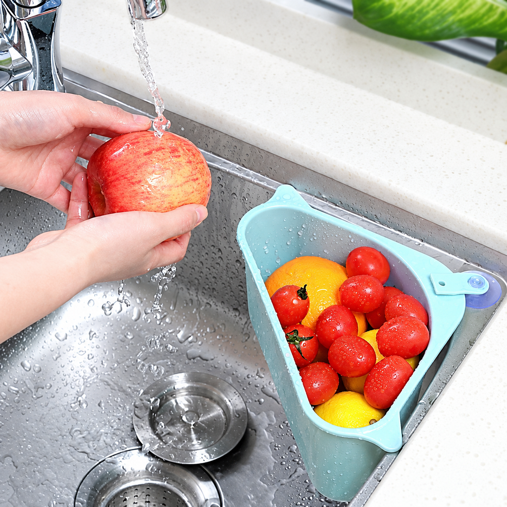 2119 Triangular Multi Functional Drainer Shelf Sink Storage Holder — enhanced supplier photo 3