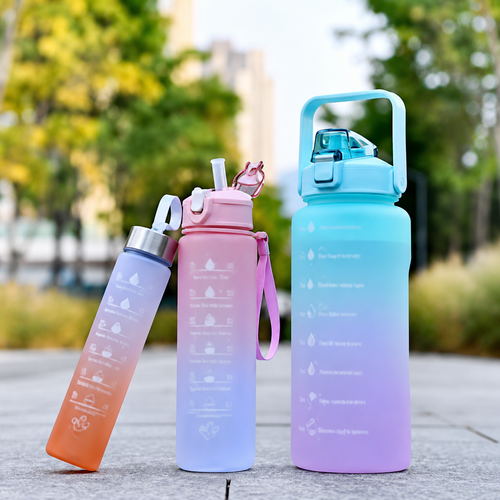 Three-Piece Water Bottle Set