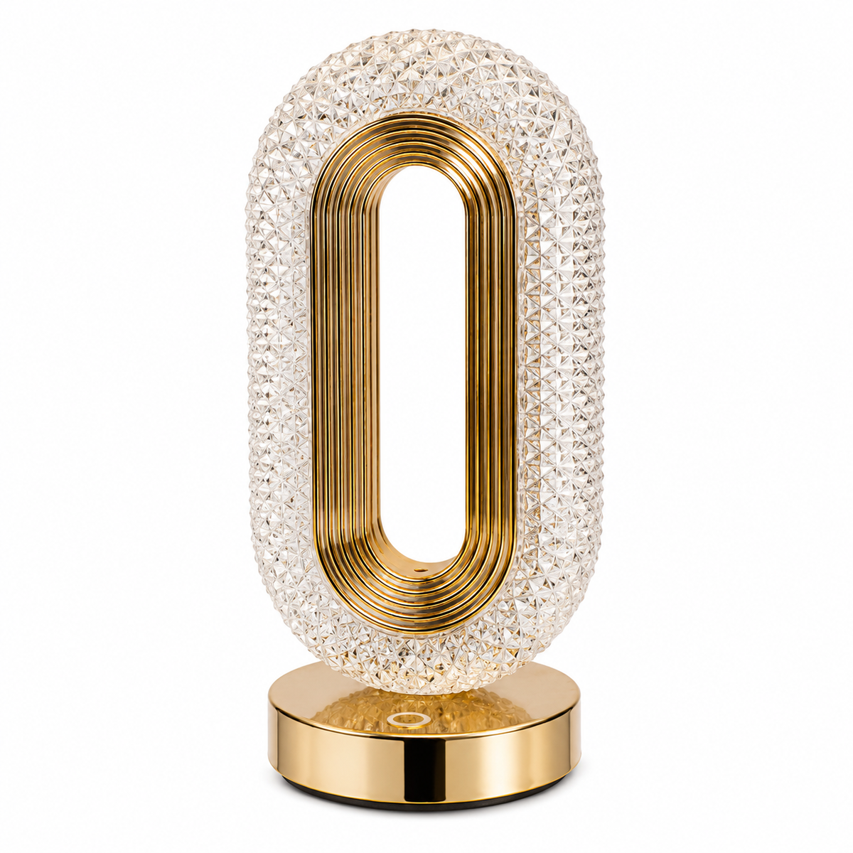 Oval Crystal Halo LED Table Lamp