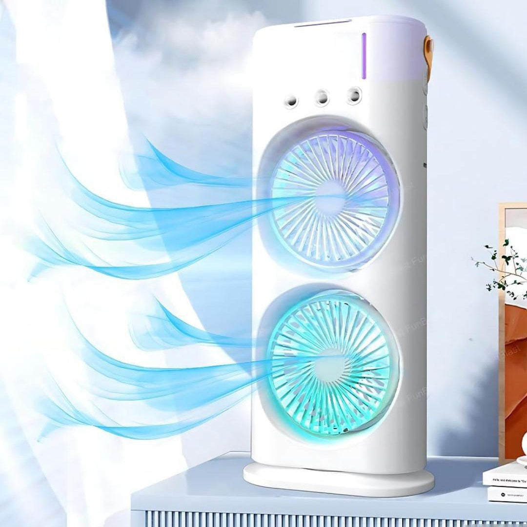 Double-Ended Portable misting Spray Fan with Remote Control